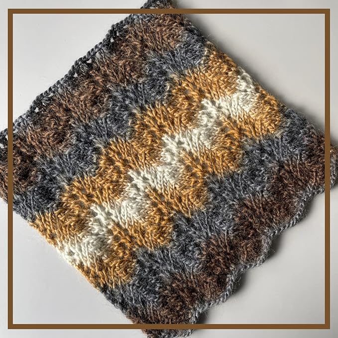 Wool Wonders Yarn for Crocheting, 4-Pack (640Yds / 400G), Free Patterns - Wool Yarn for Knitting - Aran/Heavy #4 Medium Worsted Weight - Navy Hazelnut