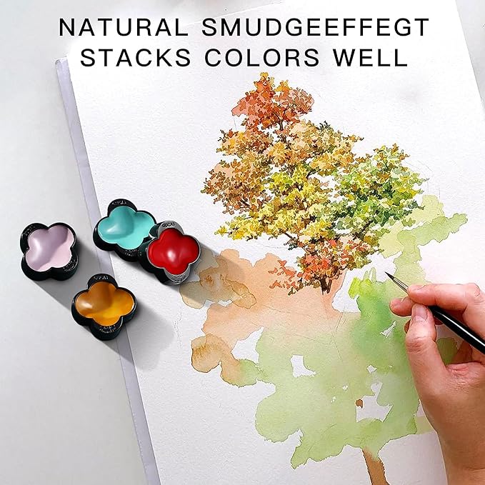 rubens Watercolor Paint Set 24 Colors, Professional Pigment-Rich Water Colors for Adults, Premium Art Supplies Kit, Gift for Artists, Beginners & Students