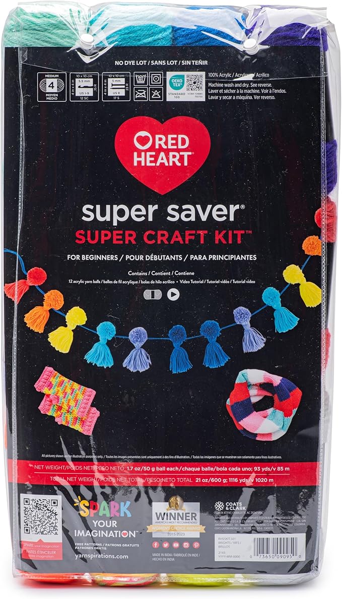 Red Heart Super Craft Kit-Brights