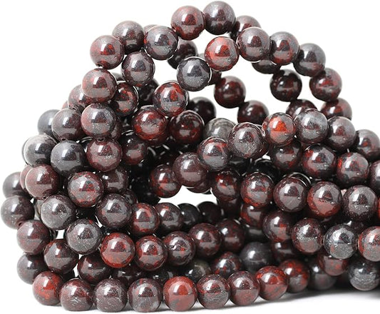 cheavian 45pcs 8mm natural brecciated jasper round loose beads for jewelry making diy bracelet necklace materials 1 strand 15"