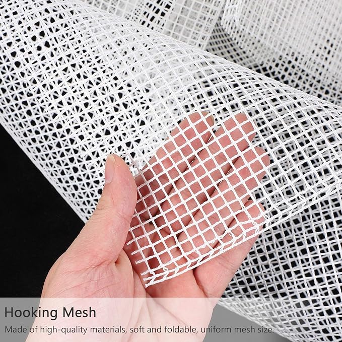 EXCEART Craft Mesh Rug Hooking Mesh Canvas Hook Rug Making Carpet Tapestry DIY Sheet for Embroidery Cross Crafts Decoration 100x150cm Embroidery Tools