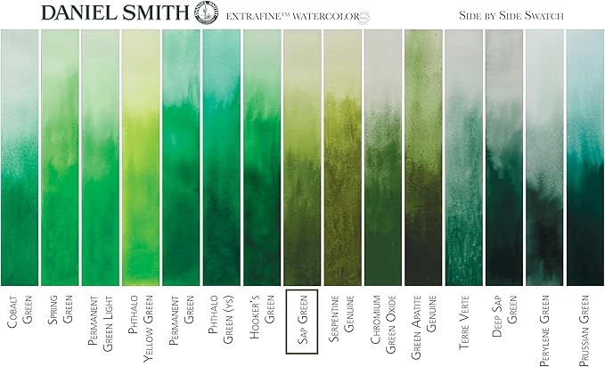 Daniel Smith Extra Fine Watercolor Paint, 5ml Tube, Sap Green, 284610102, 0.17 Fl Oz (Pack of 1)