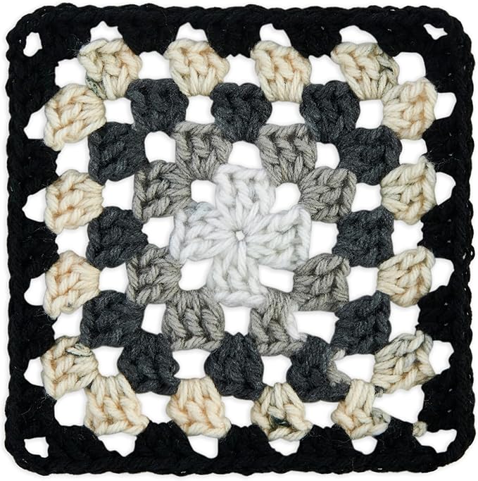 Red Heart All in One Granny Square Black - Dove Yarn - 3 Pack of 250g/8.8oz - 100% Acrylic - #4 Worsted (Medium) - 381m/417Yards - for Knitting, Crochet and Amigurumi