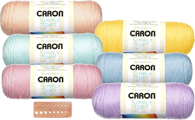 Caron Simply Soft Yarn Assortment (Pale Palette)