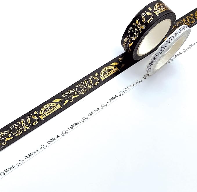 Paper House Productions Harry Potter 3-Pack Set of 2 Foil Accent Washi Tape Rolls for Scrapbooking and Crafts - Quidditch Match