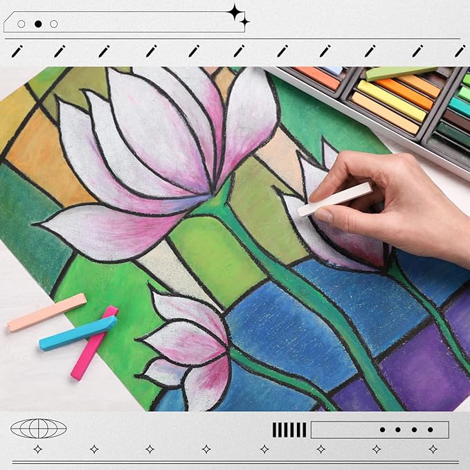 Crtiin 100 Sheets Black Sketch Drawing Paper Heavyweight 150 GSM /100 Lbs Artist Drawing Paper Sketchbook for Colored Pencil, Oil Pastel, Charcoal, Gel Pen, Chalk(9 x 12 Inches)