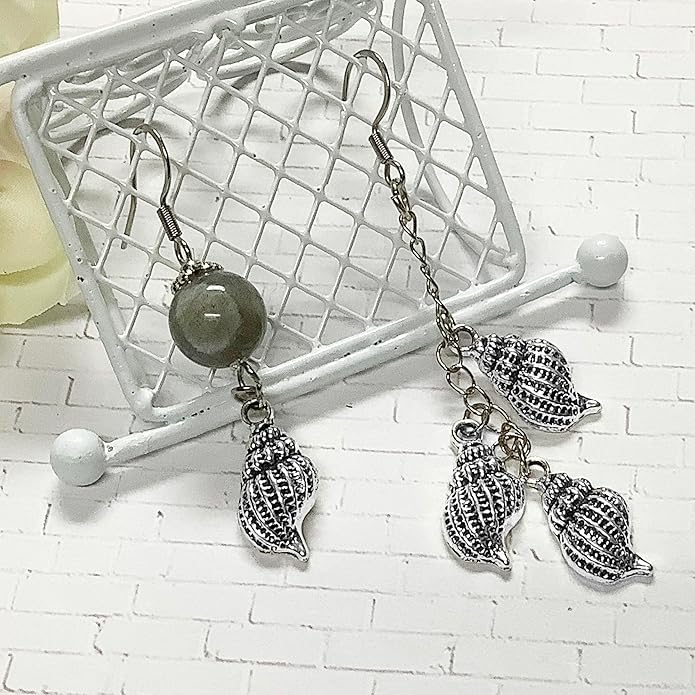 Heather's cf Silver Sea Charms – Antique Pendants, Non-Tarnish, Lead-Free & Nickel-Free, Bulk Ocean Animal Charms for DIY Jewelry, Bracelets, Necklaces, Earrings, Beach Craft Supplies (Sea Animals)