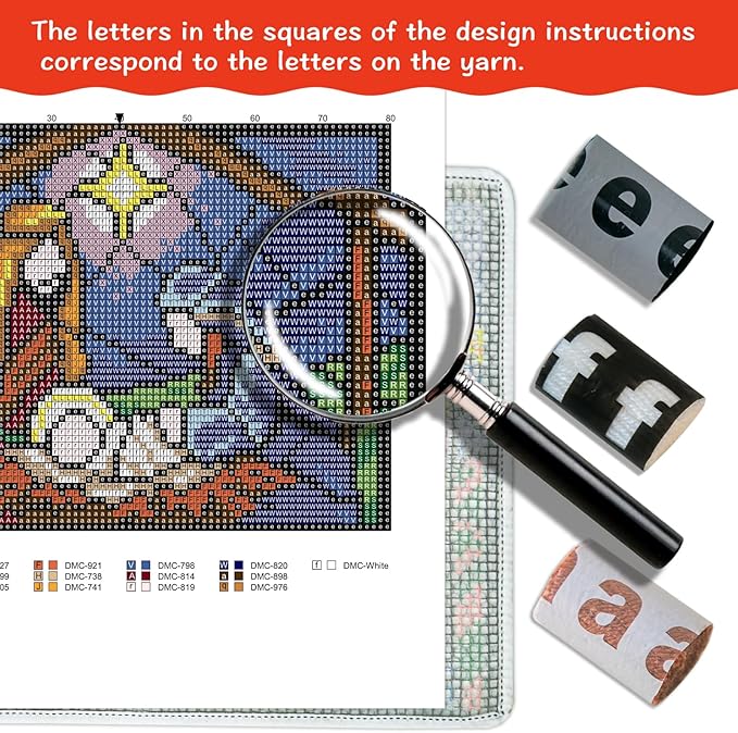 MIAOLLUN Latch Hook Kits Rug, 3D Pattern Printed Canvas Crochet Needlework Crafts Floor DIY Latch Kits for Adults Beginners 20.4" X 15" (52X38cm)