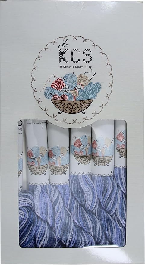 KCS Big skeins of 25 Meters Size 25 Color Variegated Cross Stitch Stranded Threads,6 skeins,4235