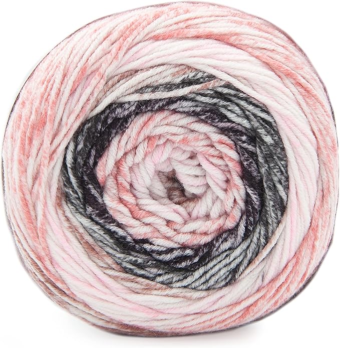 Lion Brand Yarn, Mandala Ombré Variegated Yarn for Crocheting, Knitting, and Crafts, Felicity, 3 Pack, Soft, Acrylic Fiber for Cozy Blankets, Worsted Weight Sweaters and Colorful Shawls