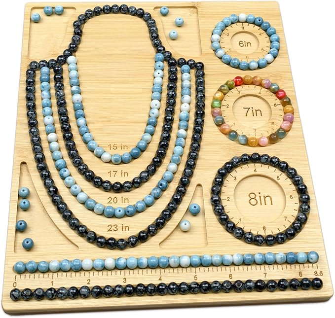 Petoysoso Bead Boards for Jewelry Making, Bamboo Beading Tray Design Mat for Necklace & Bracelet,Jewelry Making Supplies,Beading Supplies