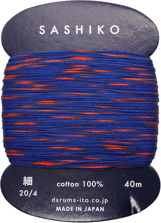 Yokota Daruma Sashiko Thread Single and Variegated Color (Sparkler, Thin 40M Card)