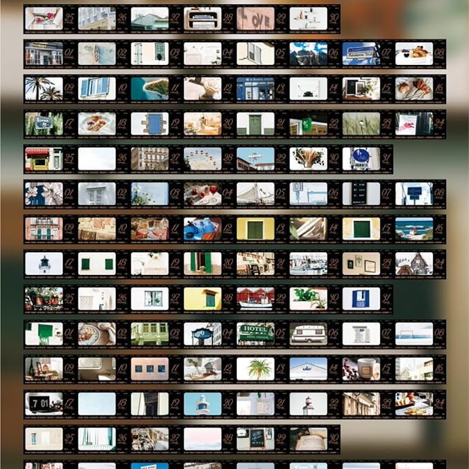 365 Pieces Exquisite Vintage Filmstrip PET Sticker Tape, Aesthetic Decorative Movie-Themed Stickers for Scrapbooking, Journaling, Waterproof DIY Crafts, and Junk Journal Supplies