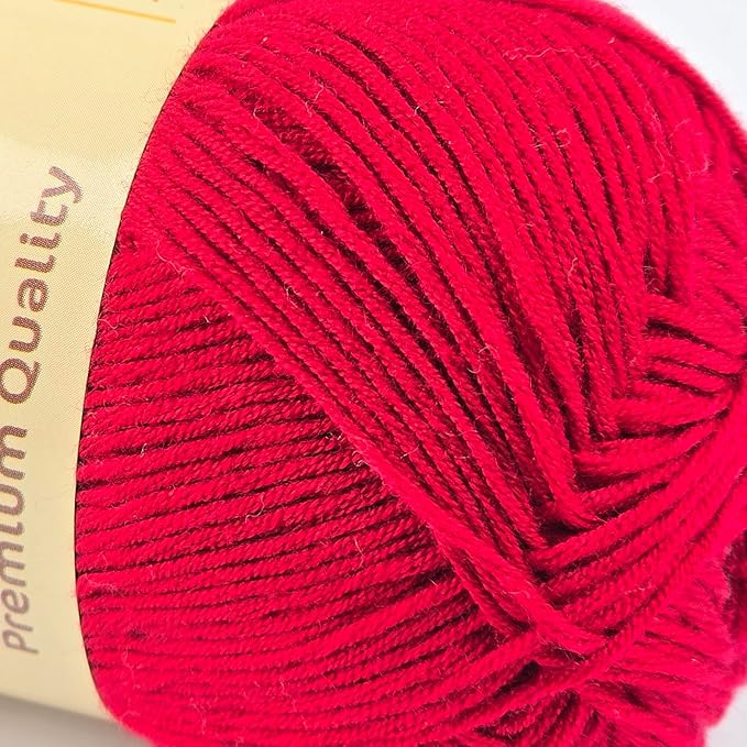 10-Pack of Yonkey Monkey 500 Grams Yarn - 70% Rayon derived from Bamboo, 30% Cotton - Imported - Berry 9032