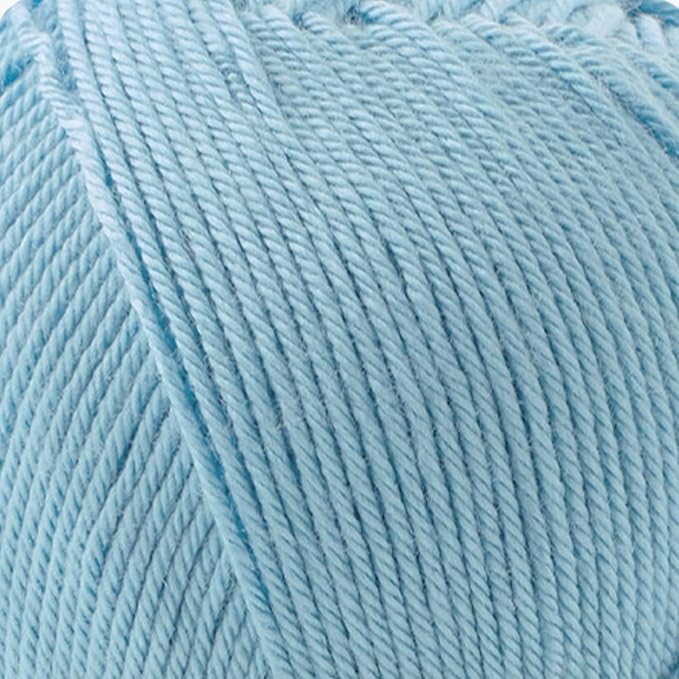 Silky Touch Acrylic Yarn - Soft Sport Weight Yarn for Crochet & Knitting - 100g / 383yds - 100% Microfiber Acrylic - Lightweight Fine Smooth Yarn(Blue - Sky Blue, 2 Skeins)