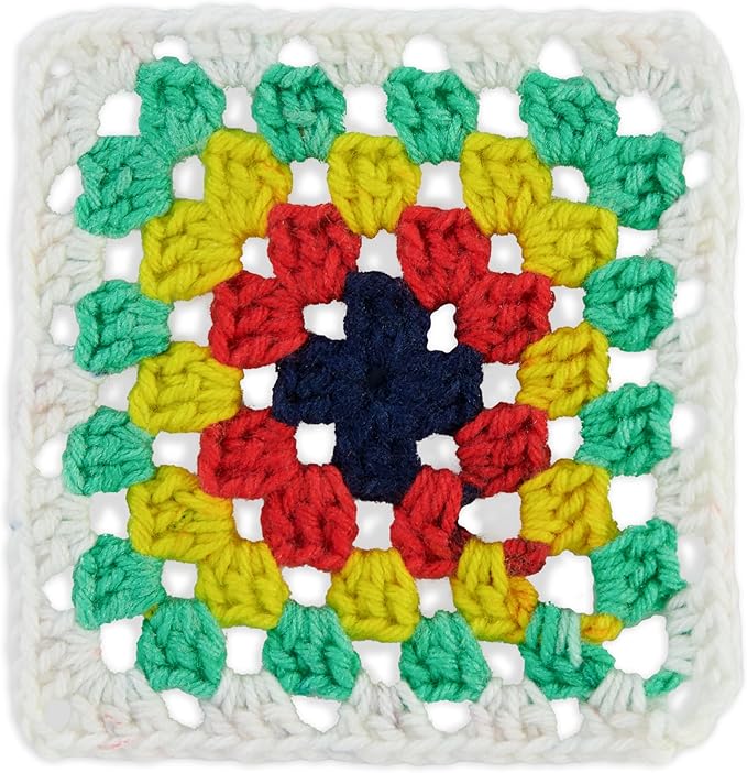 Red Heart All in One Granny Square Soft White - Green Scream Yarn - 3 Pack of 250g/8.8oz - 100% Acrylic - #4 Worsted (Medium) - 381m/417Yards - for Knitting, Crochet and Amigurumi