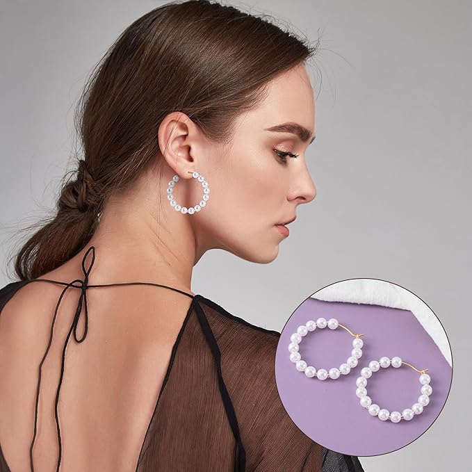 OIIKI 120PCS Earring Beading Hoops for Jewelry Making, 4 Sizes Gold Plated Hoop Earring Findings, Open Hoops, Metal Earring Rings, Round Earring Beading for DIY Jewelry Crafts for Women