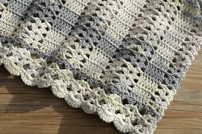 Fine Knitted and Crocheted Cotton Yarn, 100% Long Staple Cotton Yarn Multicolour Gradient Yarn, Infant Sports, 2 Packages 100 g/3.52 oz (50 g/162 yds per Strand) - sc03