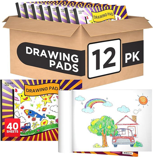 Sketch Book for Kids, Drawing Pad for Kids, Drawing Paper, Sketch Pad for Kid, Sketchbook for Kid (9 x 12, 40 Sheets) (12)