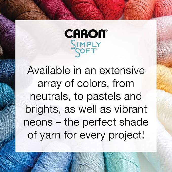 Caron Simply Soft 3-Pack Yarn, 3oz, Gauge 4 Medium Worsted, 100% Acrylic -Robins Egg - Machine Wash & Dry