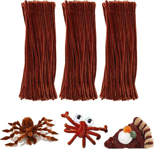 Brown Pipe Cleaners,Art Supplies,200pcs Chenille Stem, Solid Color Pipe Cleaners Set for Pipe Cleaners DIY Art Creative Crafts and Decorations,limpia Pipas,Pipe Cleaner Crafts,Craft Supplies,Crafts