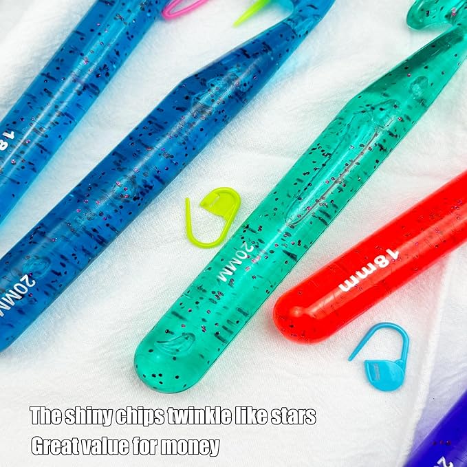 Mdoker 12mm Large Crochet Hook,Big Crochet Hooks for Chunky Yarn,Ergonomic Giant Needles,Huge Crochet Hooks for Knitting Yarn,Beginners and Experiecced Crochet Lover