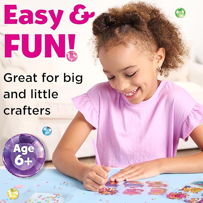 Creativity for Kids Big Gem Diamond Painting Axolotl: Girl Toys and Crafts for Ages 6-8+