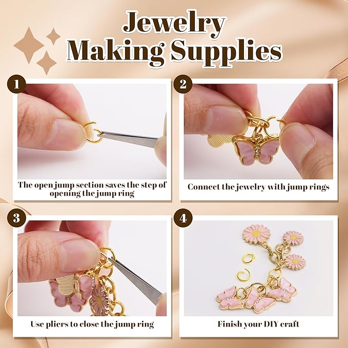 Bsenhe 1018PCS Keychain Making Kit, Key Chain Making Kit Including Lobster Claw D-Type Keychain Clip, Extender Chain, Lobster Clasps, Key Rings and Jump Rings for Jewelry Bracelet Making Supplies