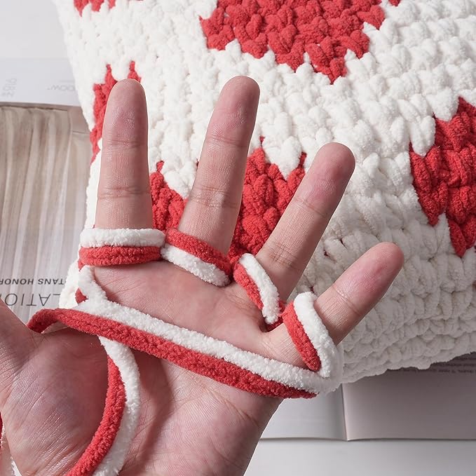 Crafted By Catherine Blanket Solid Yarn - 4 Pack (213 Yards Each Skein), Cinnabar, Gauge 6 Super Bulky