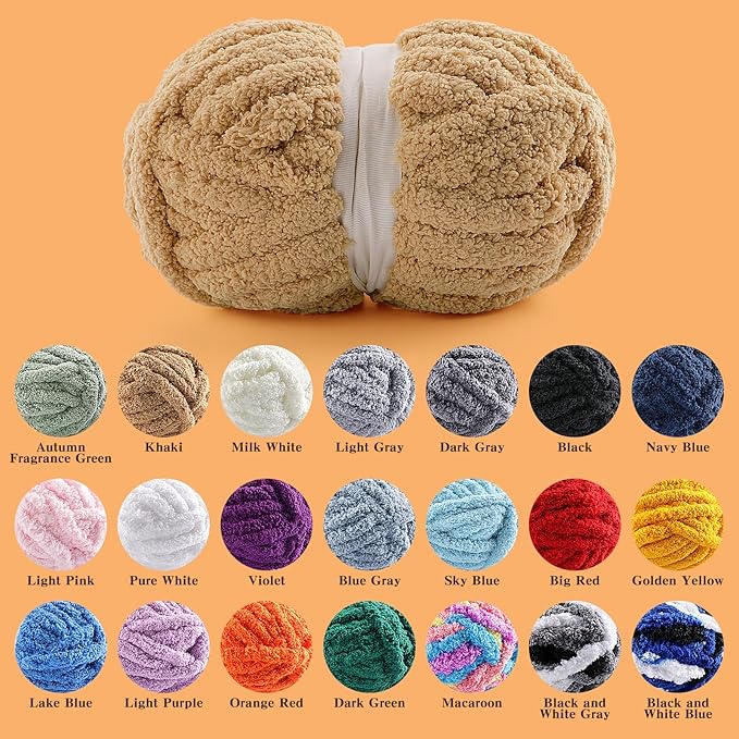 8 Pack Chunky Yarn for Crocheting, Blanket Thick Chenille Yarn for Hand Knitting, Soft Yarn Chunky Yarn for Crochet 28 Yds 7.7 Oz Each Skein (Dark Green)