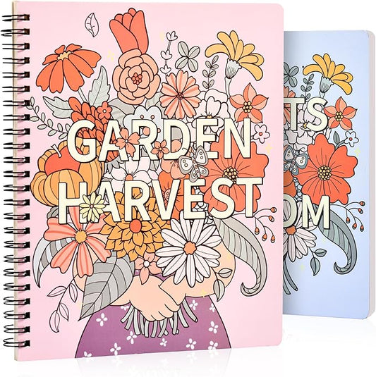 Adult Coloring Book for Women, 2-Pack Fruit and Vegetable Designs, Stress Relief Coloring Books for Adults, 8.5 x 7 Inch Relaxing Art Activity for Mindful Coloring