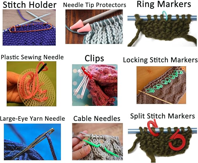 cuteDIY Knitting Accessories Knitting Kit Knitting Supplies Knitting Tools Cable Needles for Knitting Kits