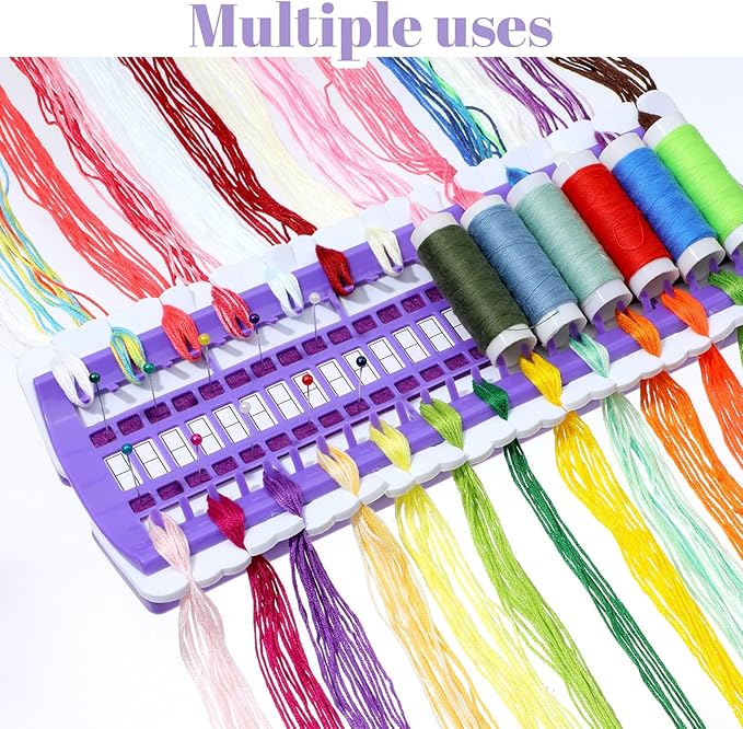 50 Positions Floss Organizer Embroidery Shelf, Thread Organizers for Sewing and Cross Stitch Embroidery Thread, Paper Card Sewing Needle, Embroidery' Floss Organizer