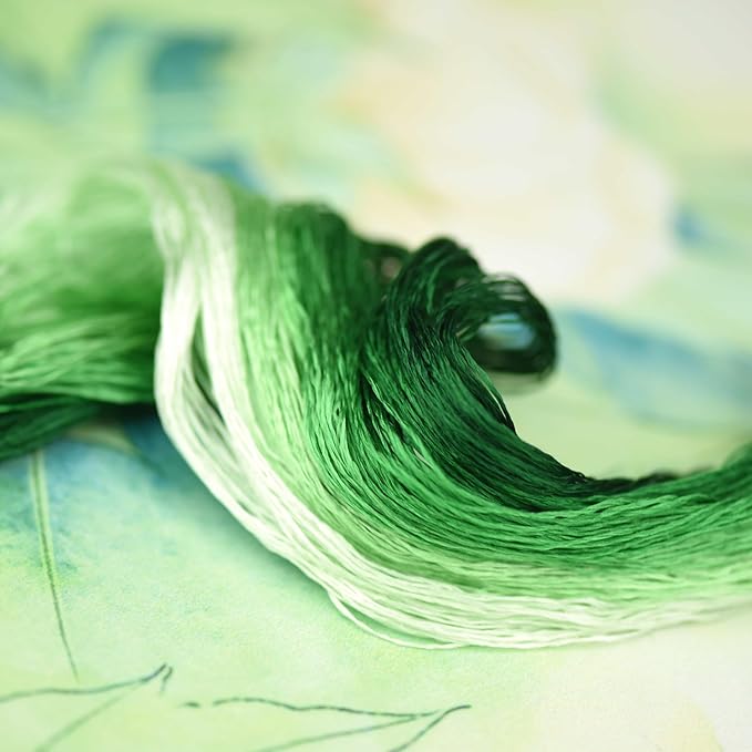 Natural 100% Silk Thread, Handmade Embroidery Thread Silk Floss 8 Colors 110m Each (71)