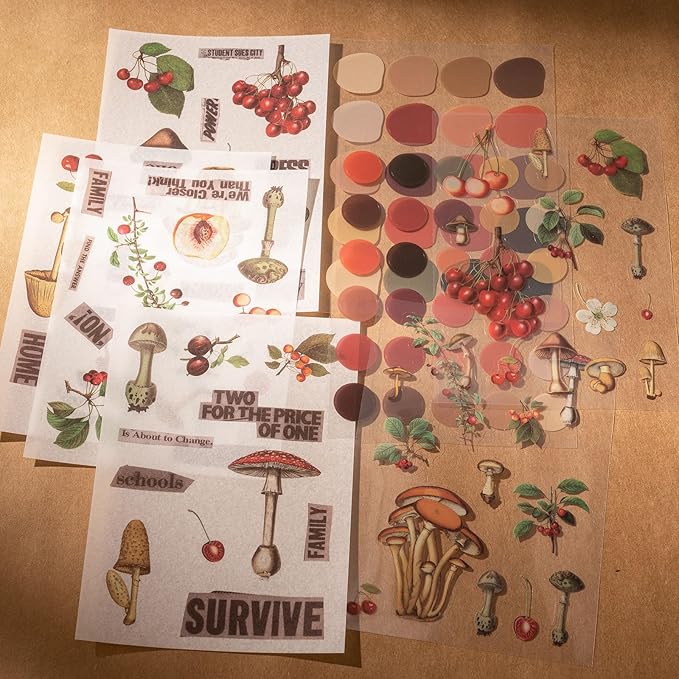 YagCu Scrapbook Kit for Beginners, Aesthetic Junk Journal Supplies, Scrapbooking and Journaling Materials, Bullet Journals Stationery, Planner DIY Arts Craft Paper, Women Adults