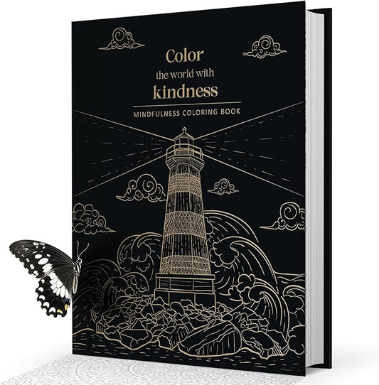 BIROYAL XXL Adult Coloring Book for Women 11.2”x8.3” - 100 Patterns Coloring Books for Adults Relaxation - Mindfulness & Personal Growth Prompts - Anxiety, Stress Relief & Relaxation Gifts for Women