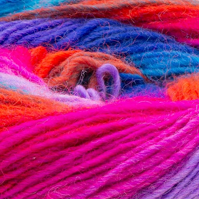 YarnArt Forza Festival Self-Striping Wool Blend Fingering Yarn, 100g (459 yd) – Gradient Color Yarn for Knitting, Crochet, Socks & Shawls (2913)