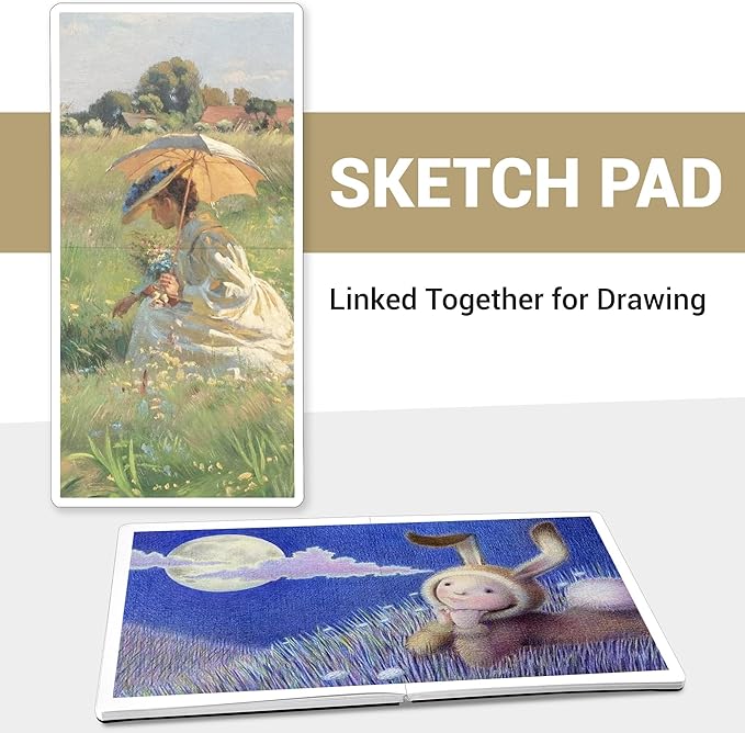 Hardcover Sketchbook for Drawing, 8.3"X 8.3" Square Sketch Book with 120 GSM Thick Drawing Paper, 192 Pages/96 Sheets Sketch Pad for Adults and Kids, Art Journal for Beginners Artists, Brown