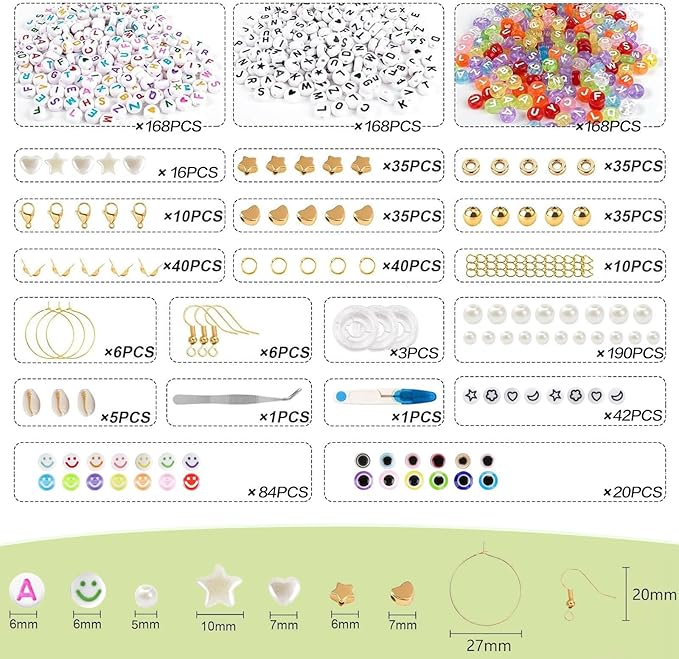 TEXGIZRLY 3mm Seed Beads for Jewelry Making, 48 Colors Bracelet Making Kit for Adults, Friendship Bracelet Kit with Letter Beads, Beads for Bracelets