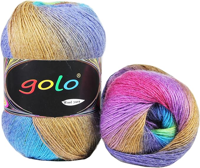 golo Wool Yarn for Knitting 550yd 0.31Ib Cashmere Yarn for Crocheting