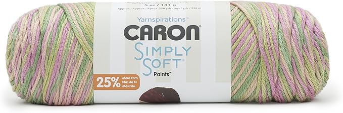 Caron Simply Soft Rose Garden Paints Yarn - 3 Pack of 141g/5oz - Acrylic - 4 Medium (Worsted) - 235 Yards - Knitting/Crochet, Rose Garden Paints
