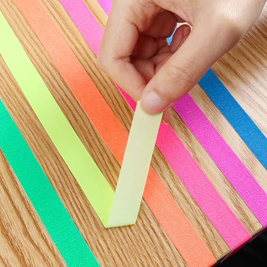 6 Colors Neon Tape for Fluorescent UV Blacklight Glow in The Dark Tape for Party Decoration, 0.6 inch x 16.5 ft