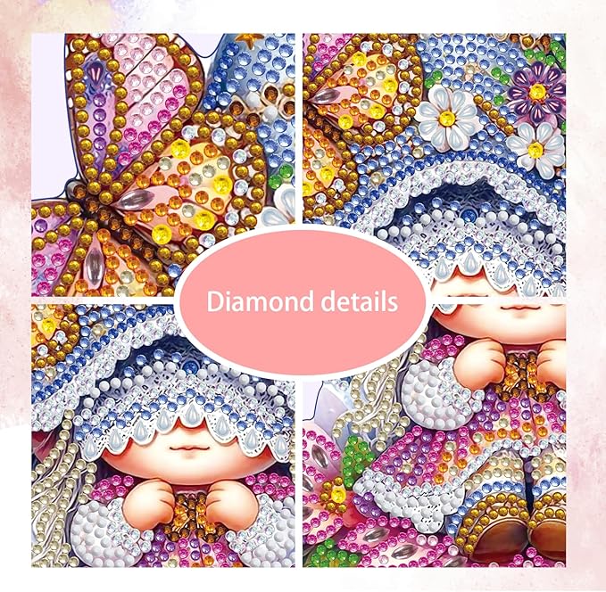 DIY Special 5D Diamond Art Painting Kit Magical Girl Desktop Stereoscopic Ornament, Crystal Diamonds, Suitable for beginners,Colorful box packaging,Tabletop Ornament,Gifts for the family and Friends