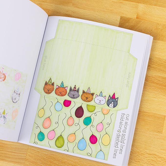 Elyse Breanne Design, Sincerely Yours Coloring Book, 20 Color-in Cards and Envelopes for Every Occasion