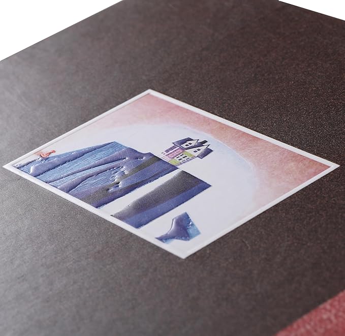 Scrapbook Photo Album,Our Adventure Book, Embossed Words Hard Cover Movie Up Travel Scrapbook for Anniversary, Wedding, Travelling, Baby Shower, etc (Retro Adventure Book)