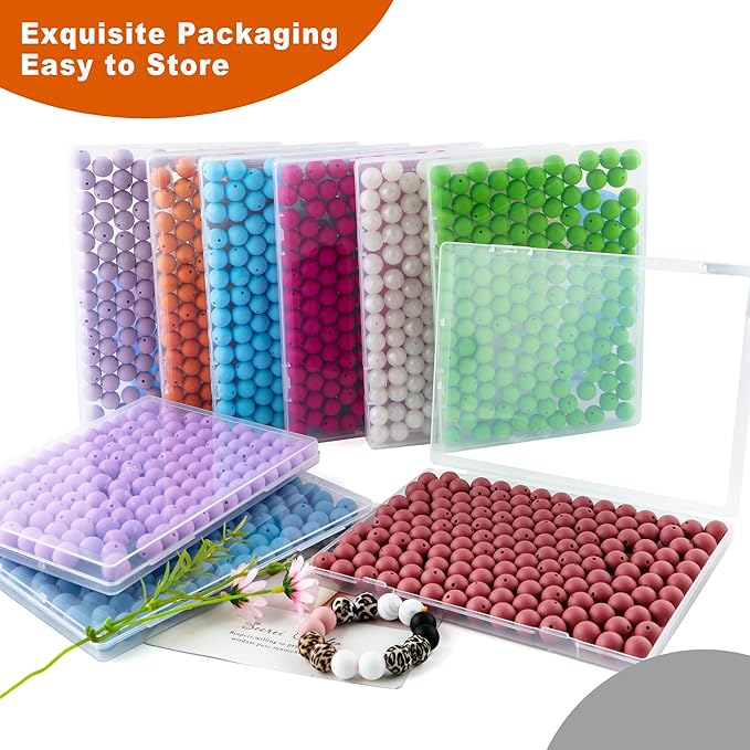 160Pcs 12mm Silicone Beads for Keychain Making Bracelet Necklace, Bulk Round Silicone Beads for Pens(Dark Orange)