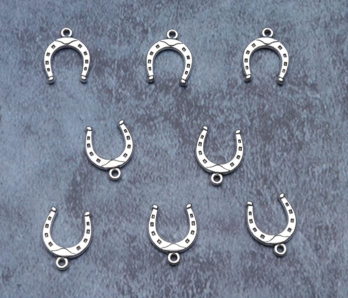 50 Pcs Horseshoe charms Metal Vintage Pendants for Jewelry Making Finding Kits Necklace Bracelet Crafting Keychain Key Rings DIY Gift Idea Accessories Supplies