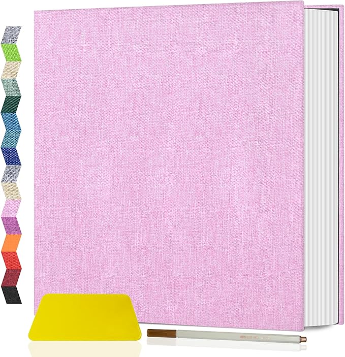 Popotop Photo Album Self Adhesive Scrapbook Album for 4x6 5x7 8x10 Pictures DIY Photo Book as Scrapbooking Supplies Kits, Birthday Gifts for Women Mom Wedding Baby Family Travel