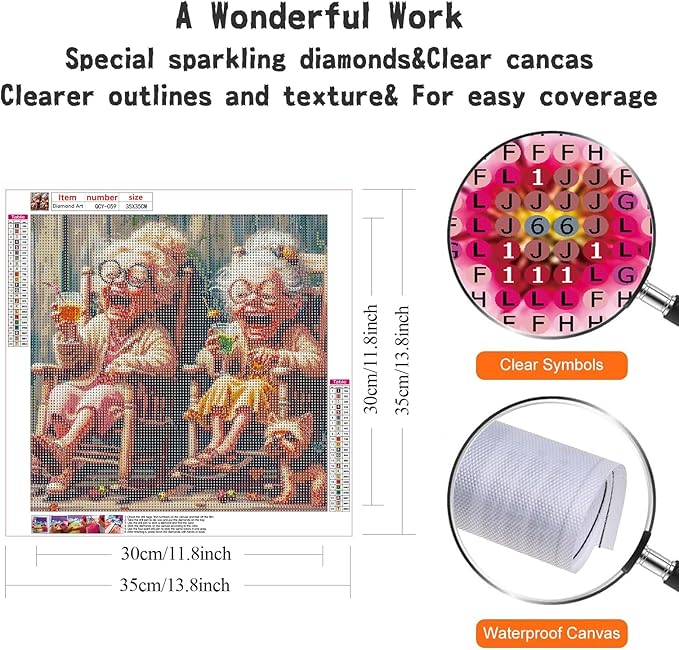 GUMITOON 3 Pack Diamond Art Kits for Adults-Full Drill Diamond Dots Paintings for Beginners, Round 5D Paint with Diamonds Pictures Gem Art Painting Kits DIY Crafts Kits 14"x14" QCY-080