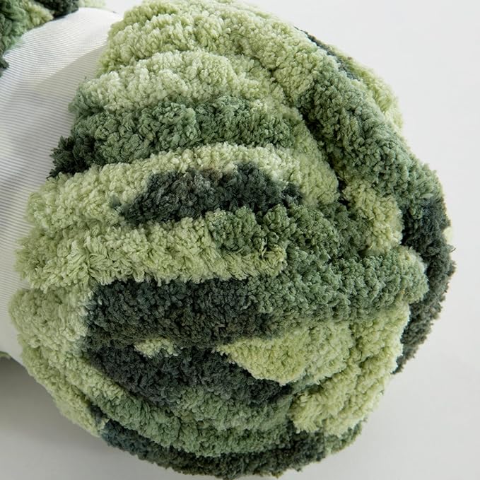 MABOZOO Tie Dye Chunky Yarn for Crocheting & Knitting, 8 Pack - Soft Plush Sage Green Fluffy Jumbo Chenille Yarn,Giant Thick Fuzzy Bulky(29 yds, 8 oz Each Skein)